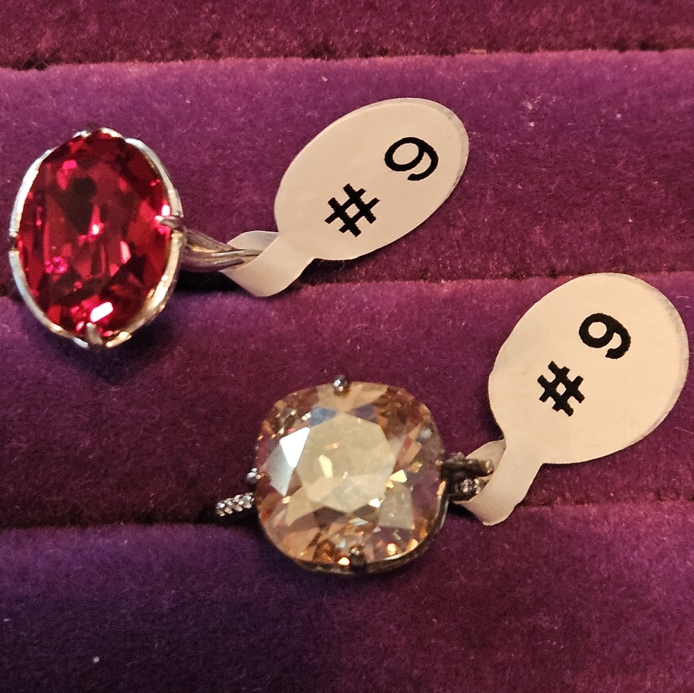 Frangrant Jewels Sterling Silver Ring Lot Of 2 Size 9 Nwt